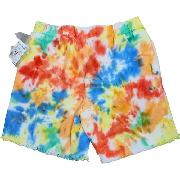 NWT BP. Womens Small Tye-Dye Elastic Waist Shorts Raw Hem Pockets HIgh Waist - Picture 5 of 14